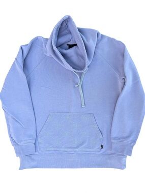 Burton Cowl Neck Lavender Pullover, Floral Embroidered front pocket Large